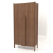 3D Modell Garderobe mit langen Griffen B 01 (1000x450x2000, Holzbraun hell) - Vorschau