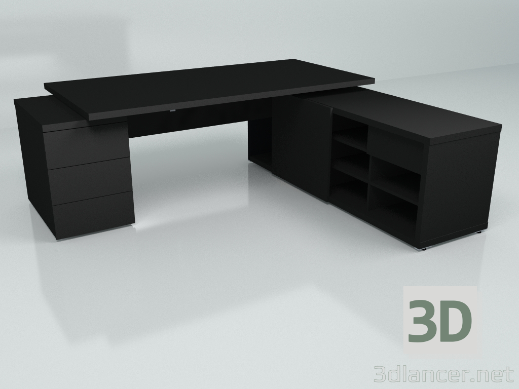 3d model Mesa de trabajo Mito Fenix MITF2KDP (2297x2080) - vista previa