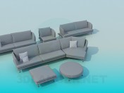 A set of upholstered furniture