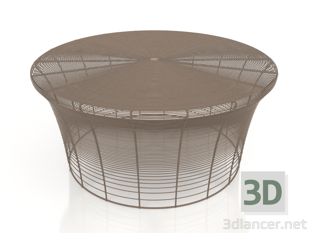 3d model Mesa de centro baja (Bronce) - vista previa