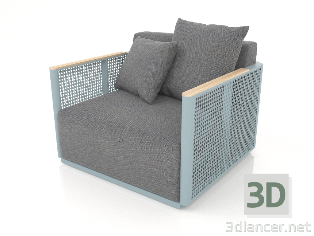 3d model Armchair (Blue gray) - preview