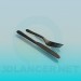 3d model Cuchillo y tenedor - vista previa