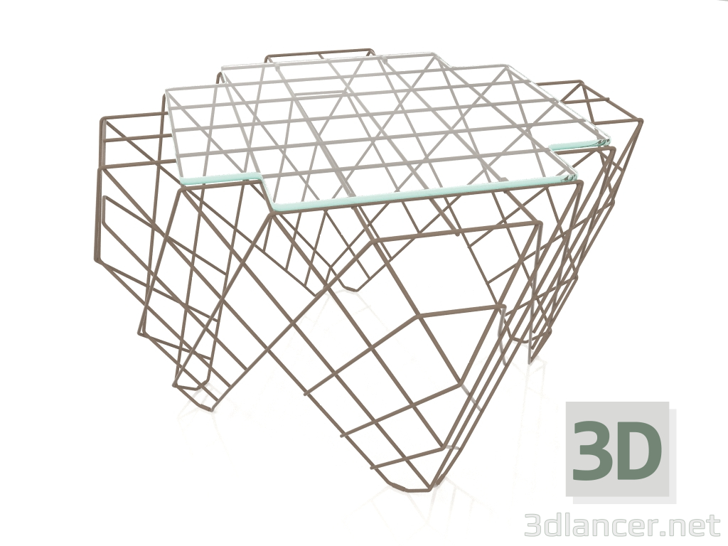 modello 3D Tavolino basso (Bronzo) - anteprima