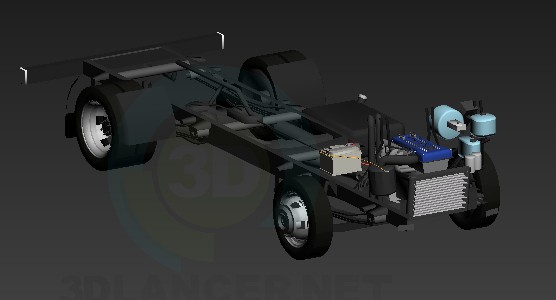 3D modeli çerçeve + motor - önizleme