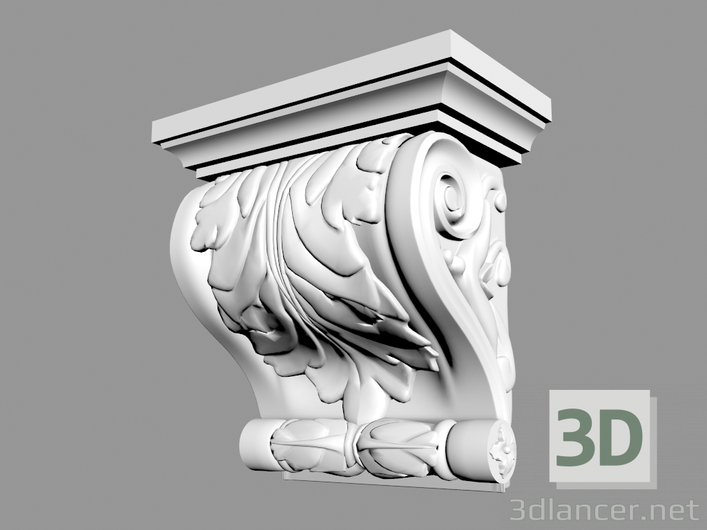 modello 3D Staffa B966 - anteprima