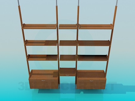 3d model Rack for books - preview