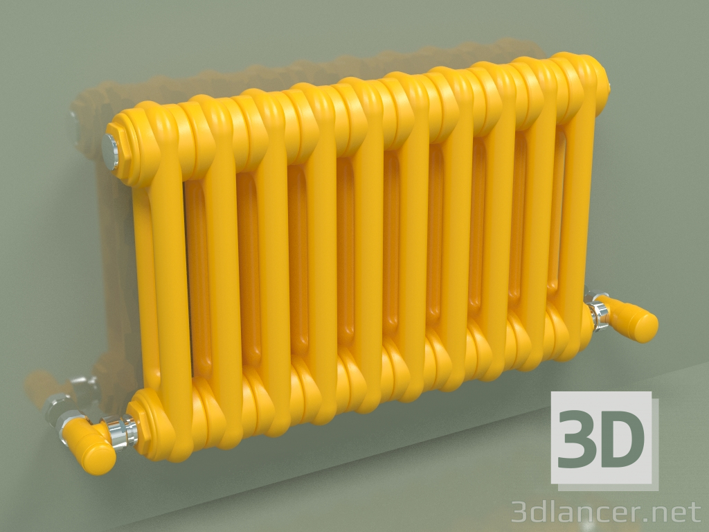 3d модель Радіатор TESI 2 (H 300 10EL, Melon yellow - RAL 1028) – превью