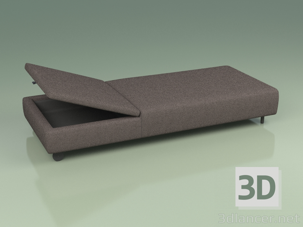 3D Modell Chaiselongue 041 (3D Netz Grau) - Vorschau