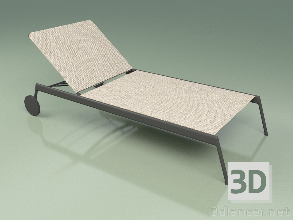 modello 3D Chaise longue 007 (Metal Smoke, Batyline Sand) - anteprima