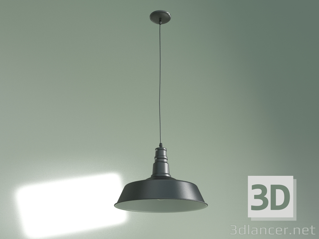 Modelo 3d Candeeiro suspenso Barn Industrial (preto fosco) - preview