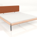 Modelo 3d Cama de casal Fina com cabeceira de couro 180X200 - preview