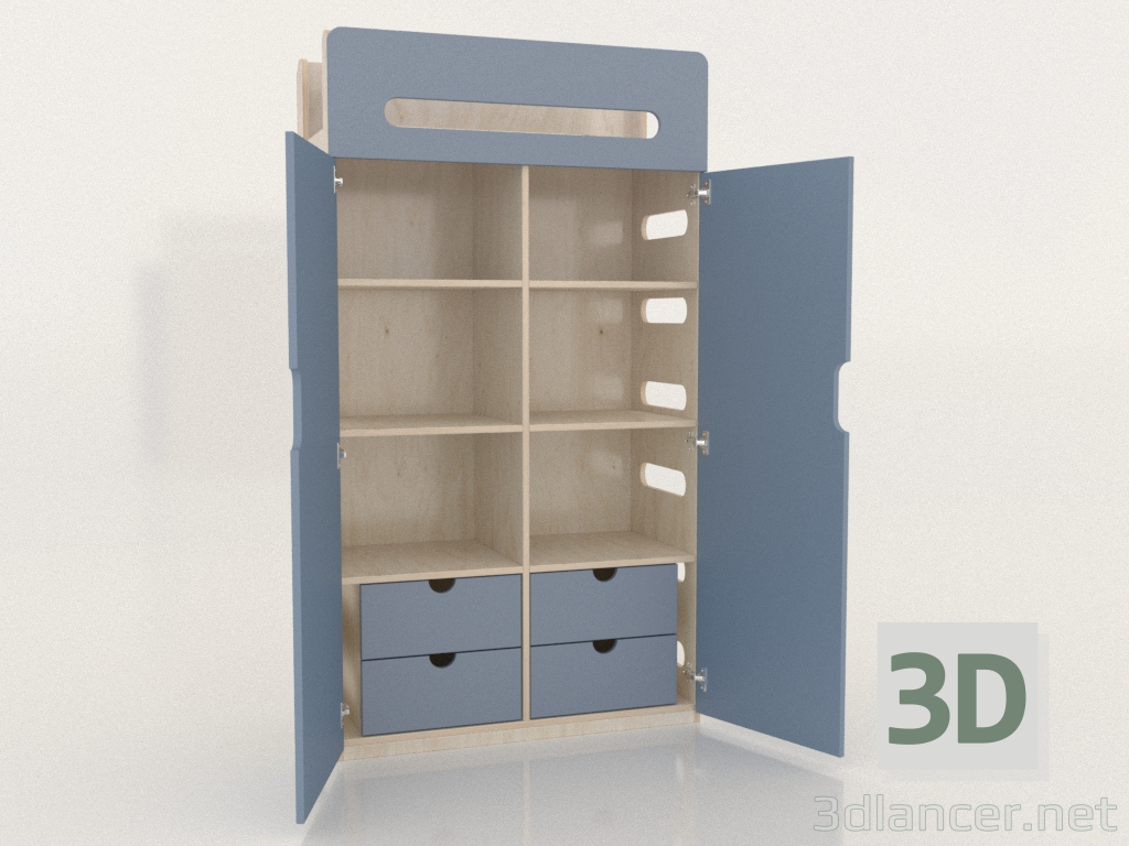 3D Modell Offener Kleiderschrank MOVE WF (WAMWF1) - Vorschau