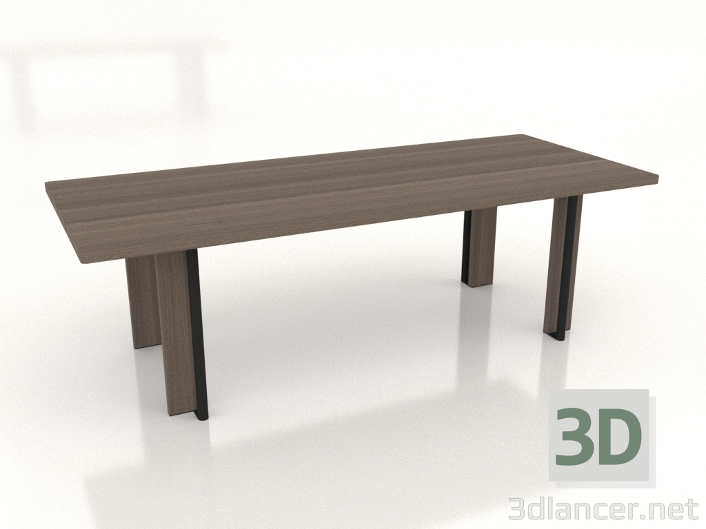 modello 3D Tavolo da pranzo Root 2400x1000 - anteprima