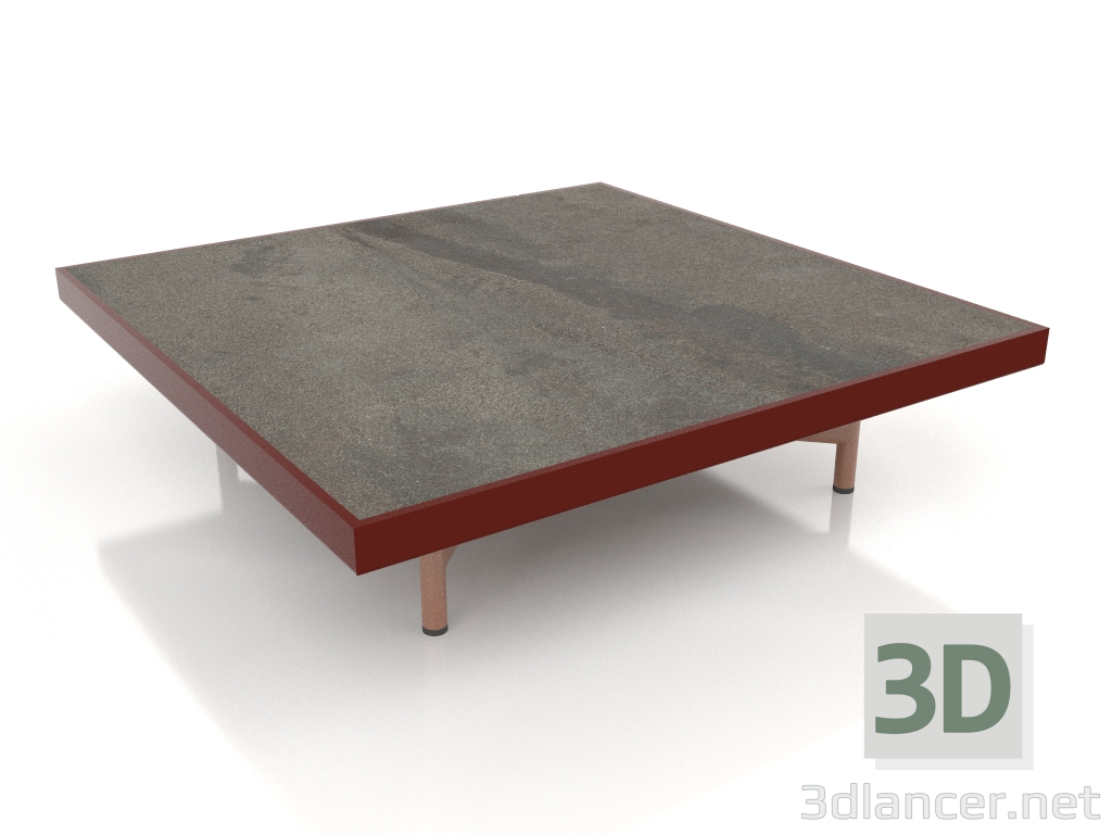 3d model Mesa de centro cuadrada (Rojo vino, DEKTON Radium) - vista previa