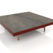 3d model Square coffee table (Wine red, DEKTON Radium) - preview