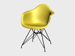 Fauteuil en plastique Eames DAR