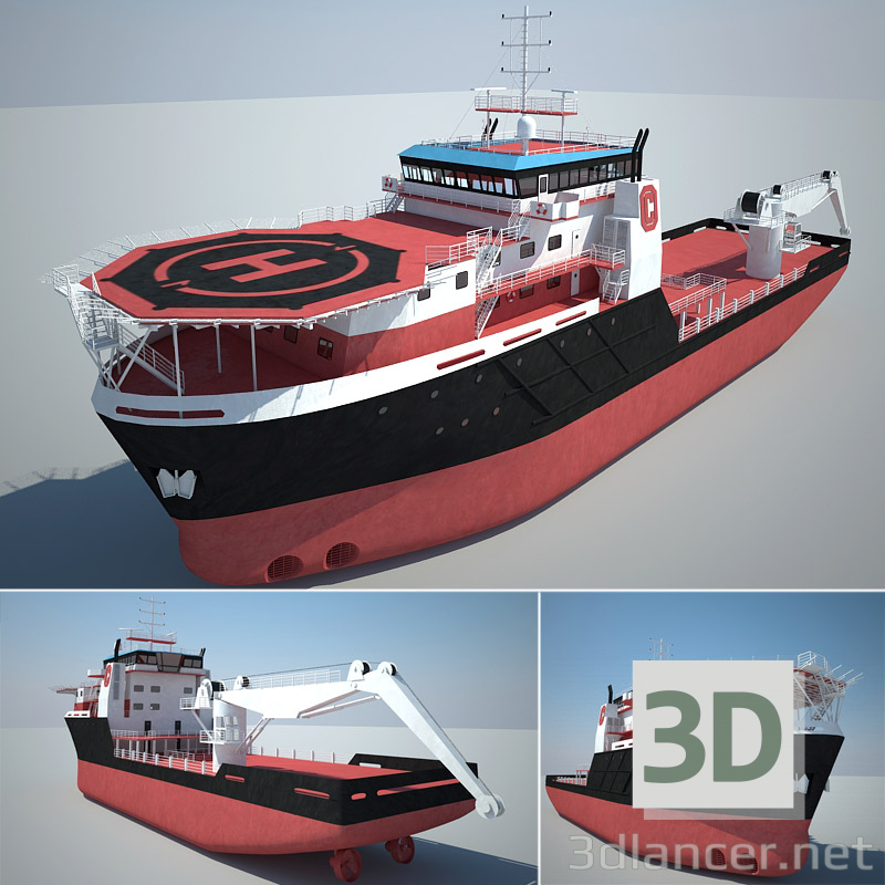 modello 3D Nave - anteprima