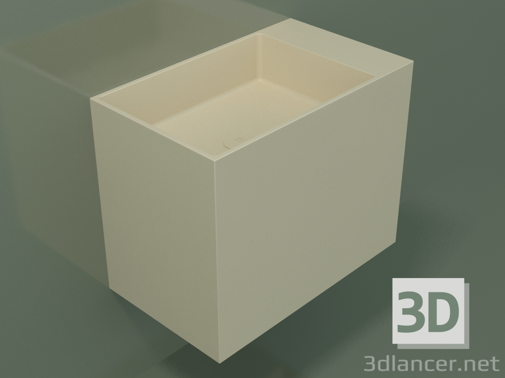 3d model Wall-mounted washbasin (02UN33102, Bone C39, L 60, P 36, H 48 cm) - preview