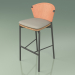 modèle 3D Tabouret de bar 050 (Orange, Métal Fumé, Teck) - preview