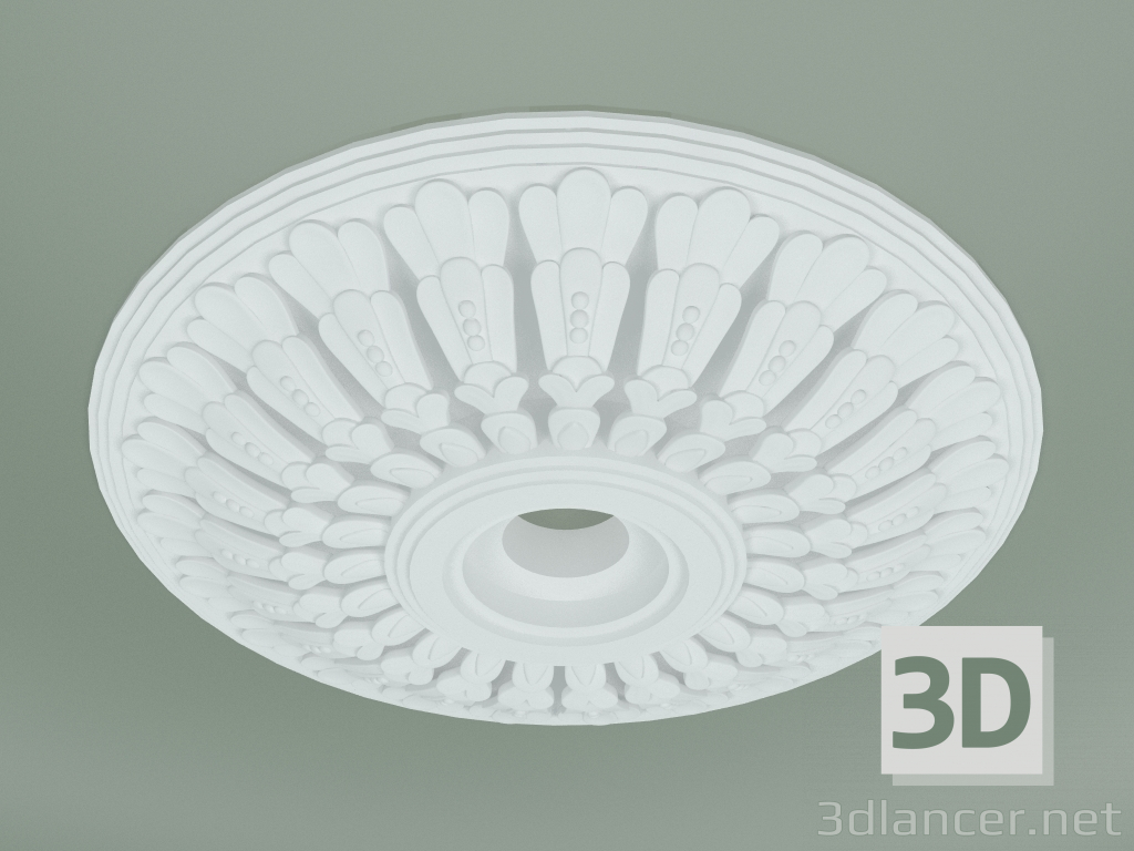 modello 3D Rosetta con ornamento RW006 - anteprima