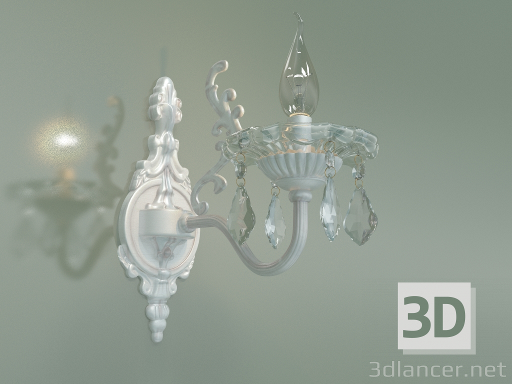 3d model Sconce 3281-1 (white with gold-tinted Strotskis crystal) - preview