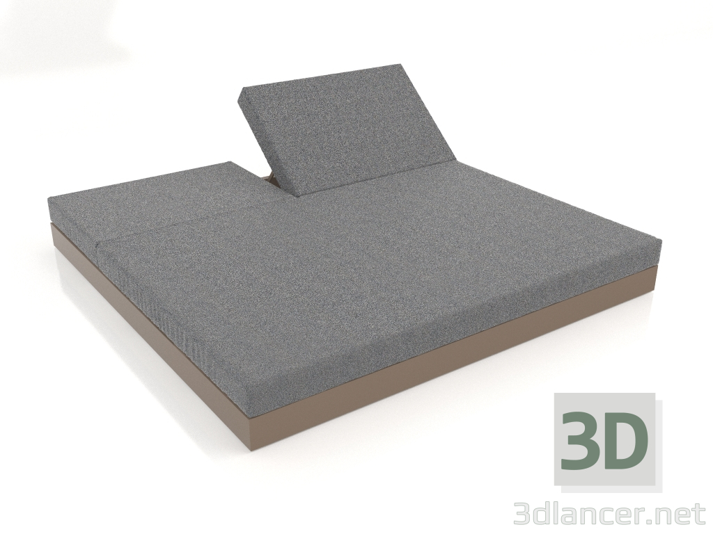 modello 3D Letto con schienale 200 (Bronzo) - anteprima