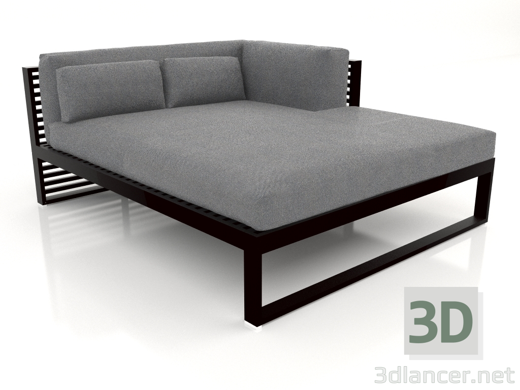 3d model Sofá modular XL, sección 2 derecha (Negro) - vista previa