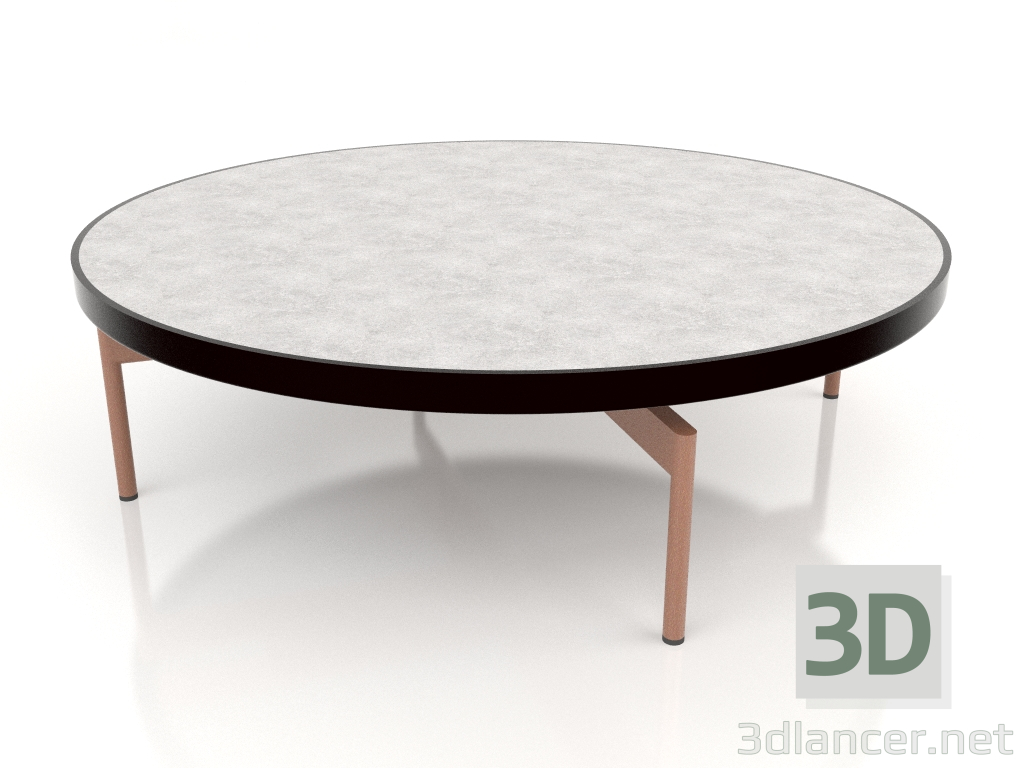 modèle 3D Table basse ronde Ø120 (Noir, DEKTON Kreta) - preview