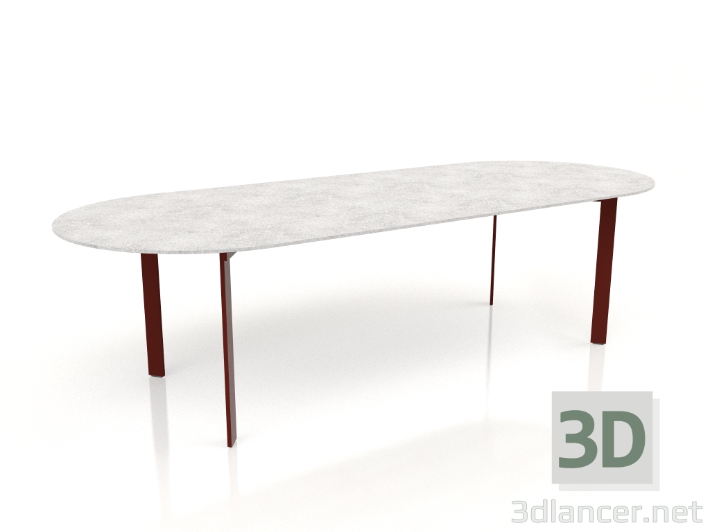 Modelo 3d Mesa de jantar (vinho tinto) - preview