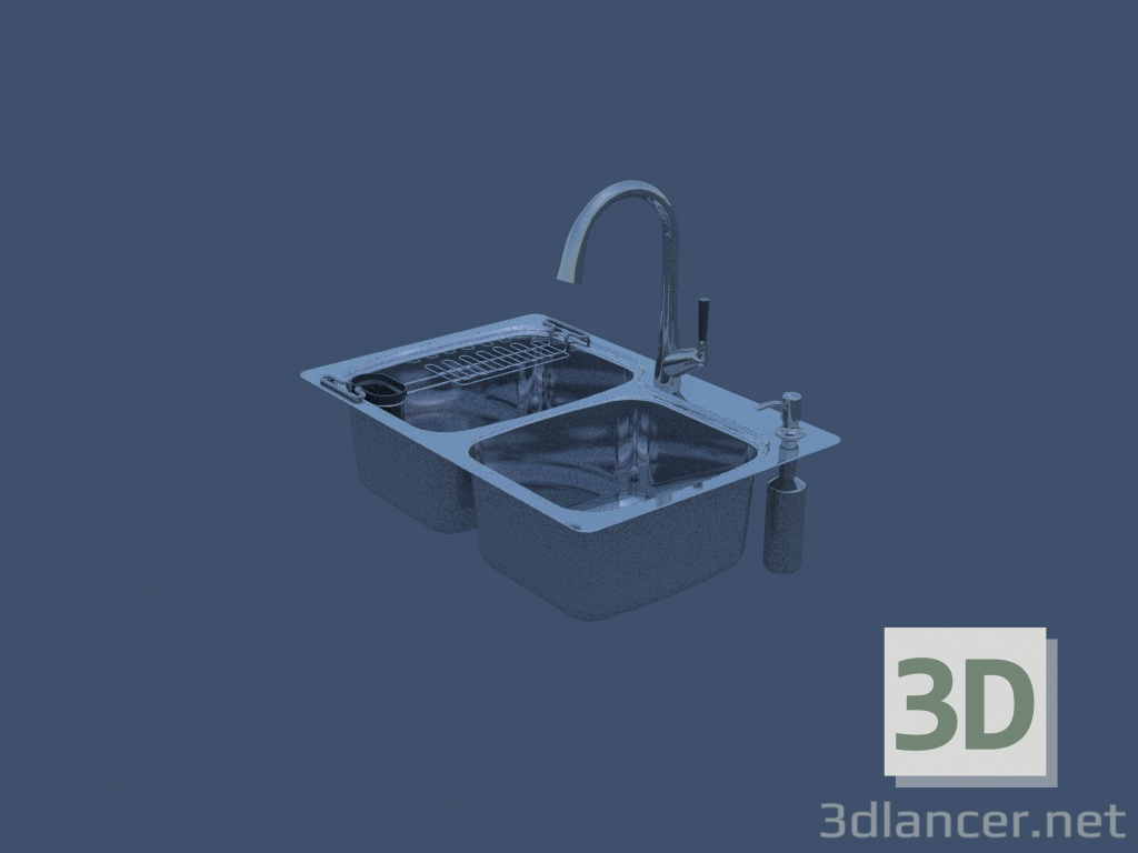 3D modeli Mutfak lavabo - önizleme