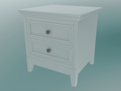 Table de chevet avec pieds (blanc)