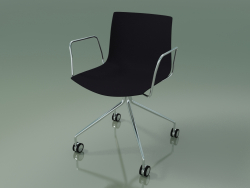 Silla 0273 (4 ruedas, con reposabrazos, polipropileno PO00109)