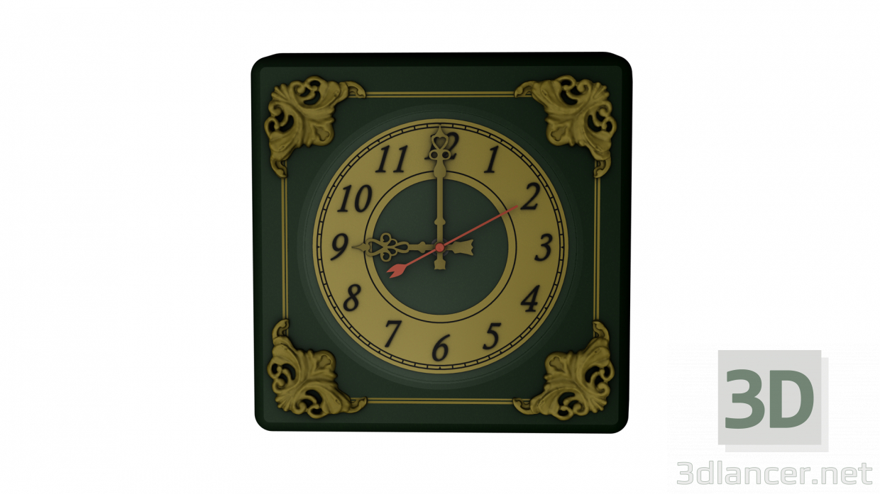 3d Clock model buy - render