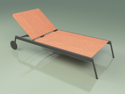 Chaise longue 007 (Metal Smoke, Batyline Orange)