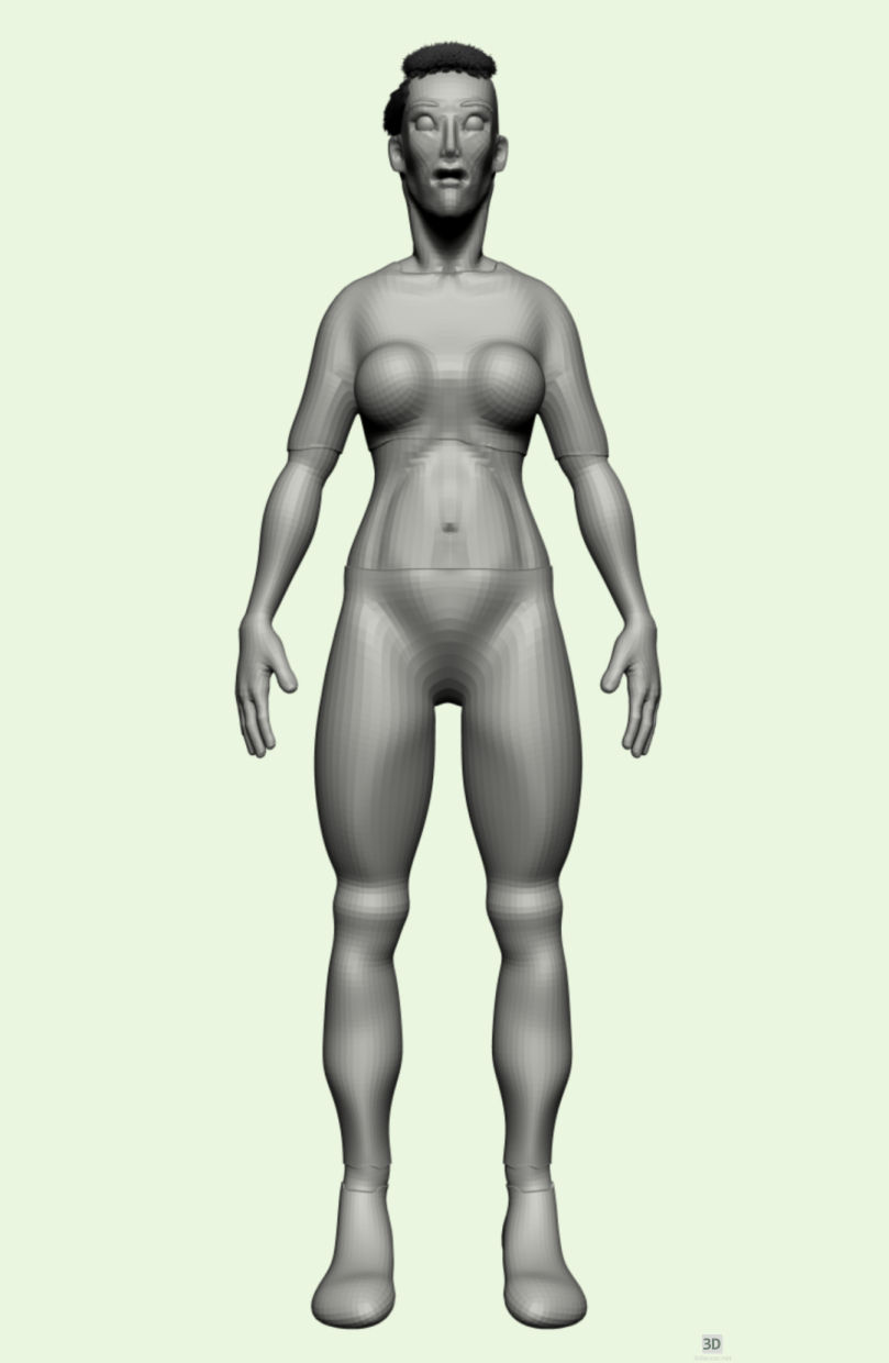 3d model Young Female - preview