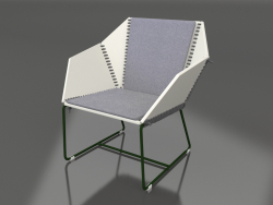 Fauteuil club (Vert bouteille)