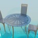 3d model Table and chairs - preview