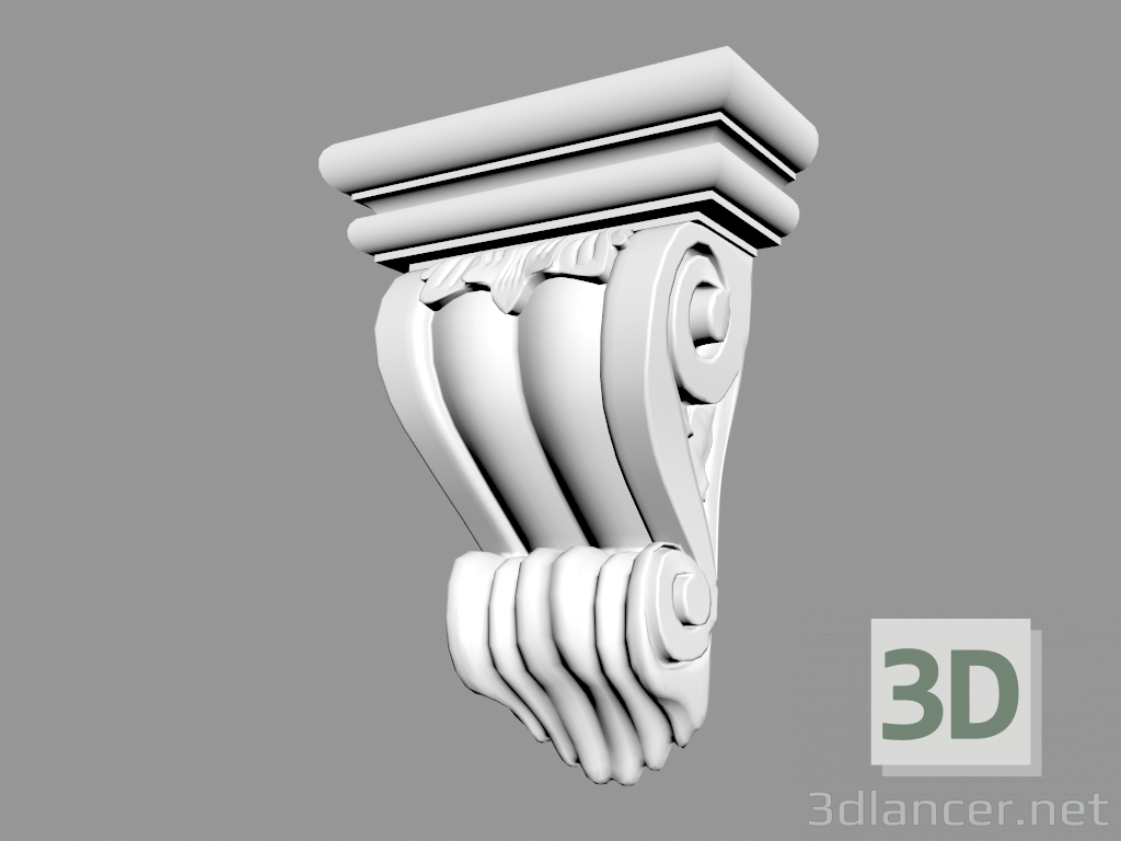 3d модель кронштейн B970 – превью