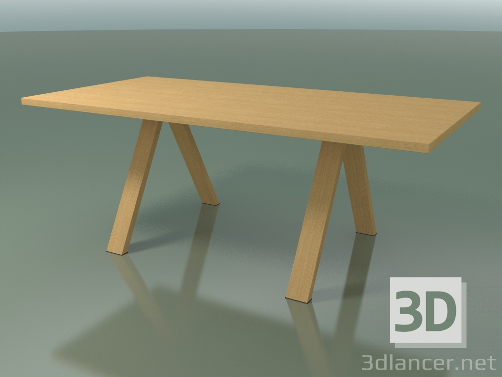 3D Modell Tisch mit Standardarbeitsplatte 5030 (H 74 - 200 x 98 cm, natürliche Eiche, Zusammensetzung 1) - Vorschau