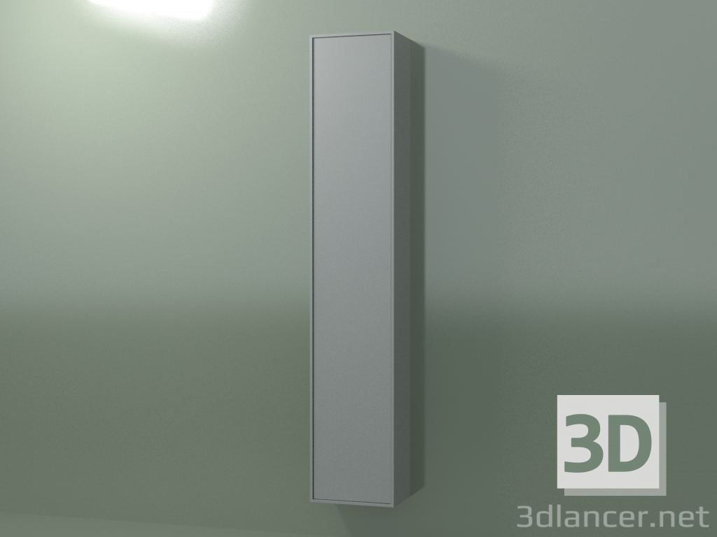 Modelo 3d Armário de parede com 1 porta (8BUBFCD01, 8BUBFCS01, Cinza prateado C35, L 36, P 24, H 192 cm) - preview