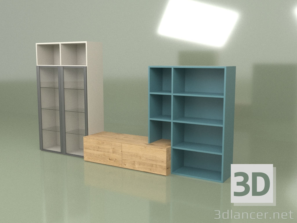 3d model Baldas Composición 1 (Ceniza) - vista previa