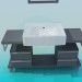 3d model lavabo apoyada en base con cajones - vista previa