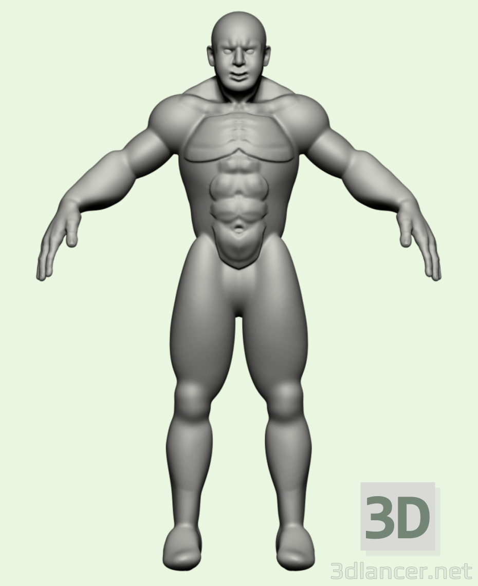 3D modeli Adam - önizleme