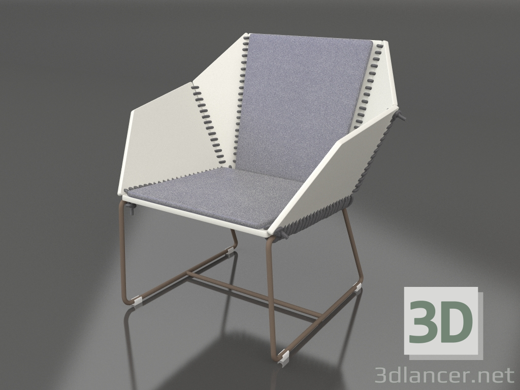 modèle 3D Fauteuil club (Bronze) - preview