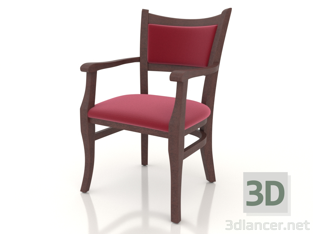 3D Modell Stuhl (Sessel) Chester (Walnuss) - Vorschau