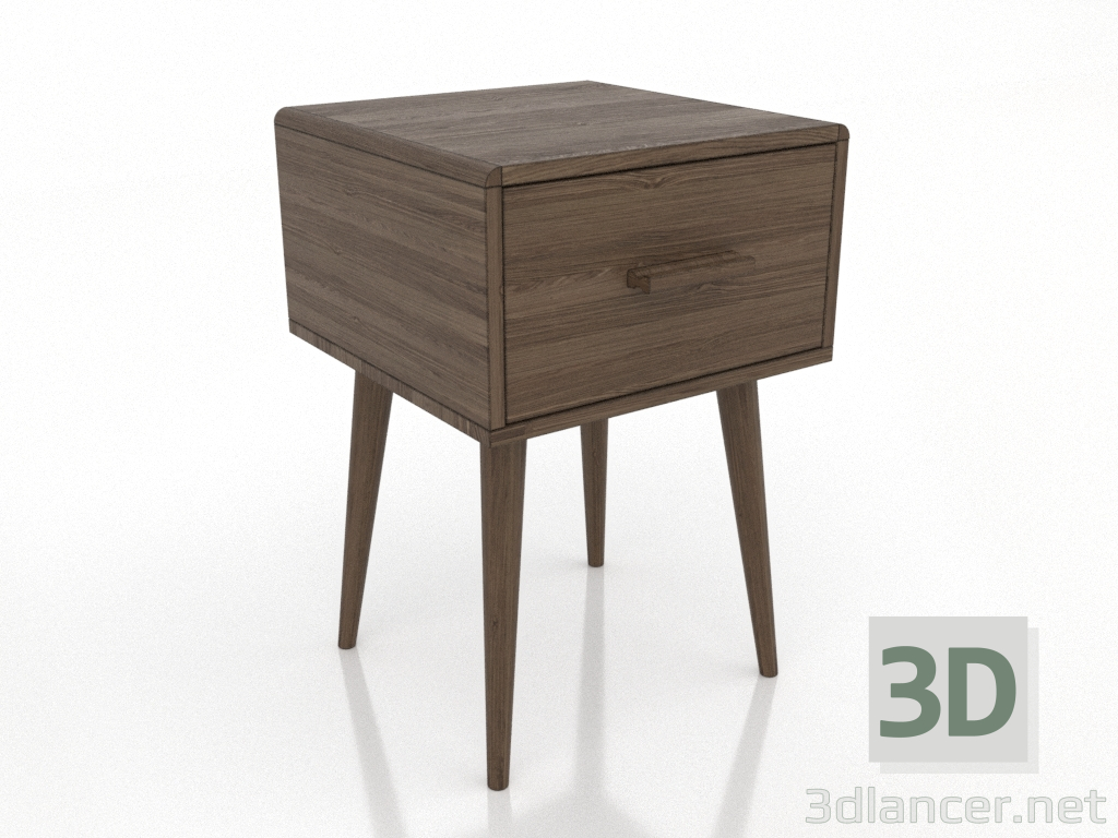 3d model Bedside table (lightened ash walnut) - preview 3d model Bedside table (lightened ash walnut) - preview