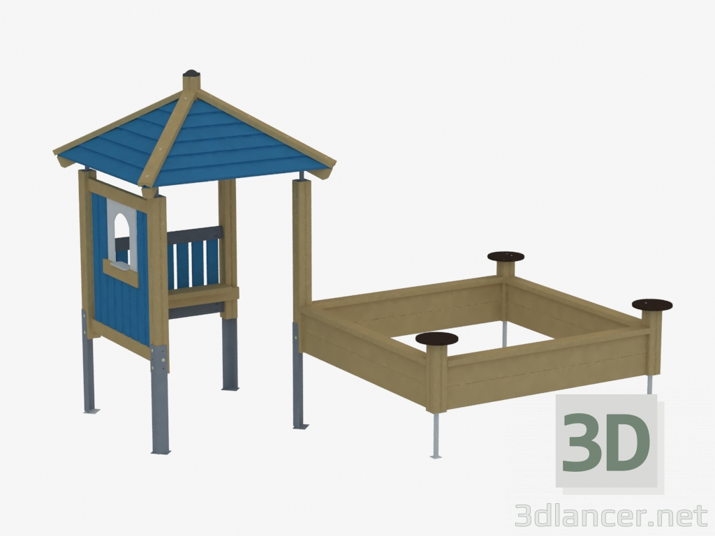 modello 3D Complesso di giochi per bambini (K5306) - anteprima