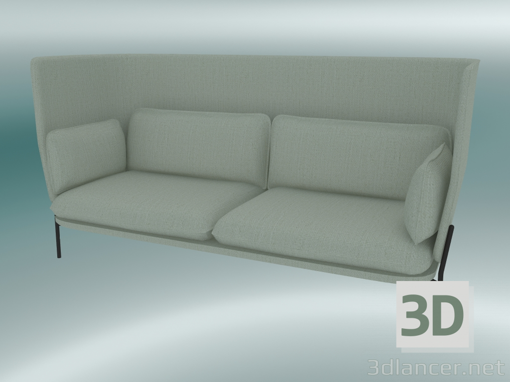 3d model Sofá Sofá (LN7, 90x232 H 115cm, Patas negras cálidas, Sunniva 2811) - vista previa