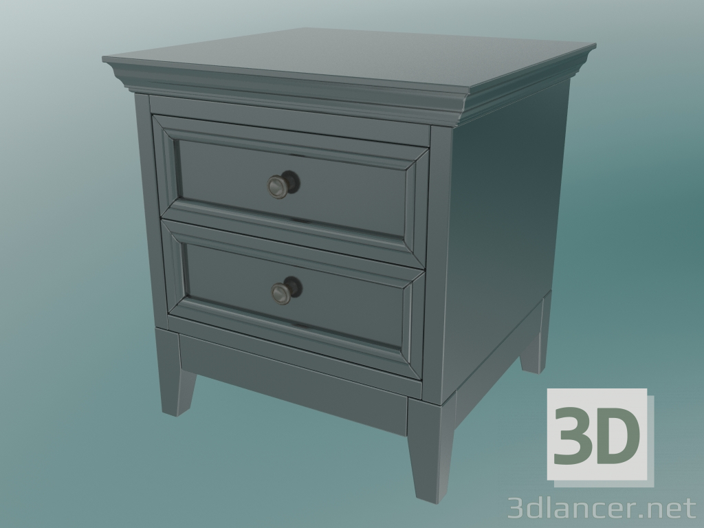 Modelo 3d Mesa de cabeceira com pernas (preto-marrom) - preview