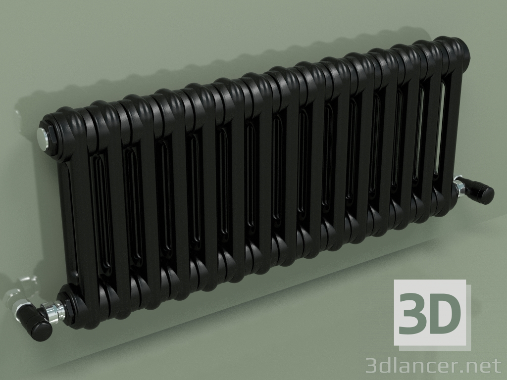 Modelo 3d Radiador TESI 2 (H 300 15EL, Preto - RAL 9005) - preview